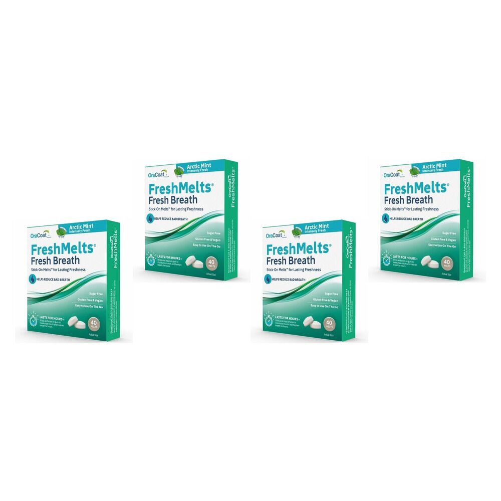 Freshmelts Arctic Mint For Bad Breath 40 Pack x 3 Bundle of 4