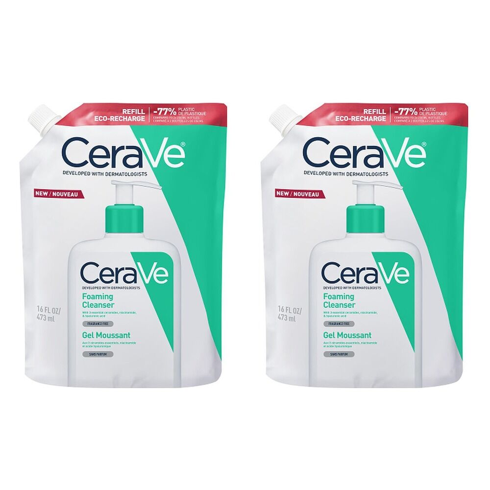 CeraVe Foaming Cleanser Eco-Recharge Refill 473mL Pack of 2
