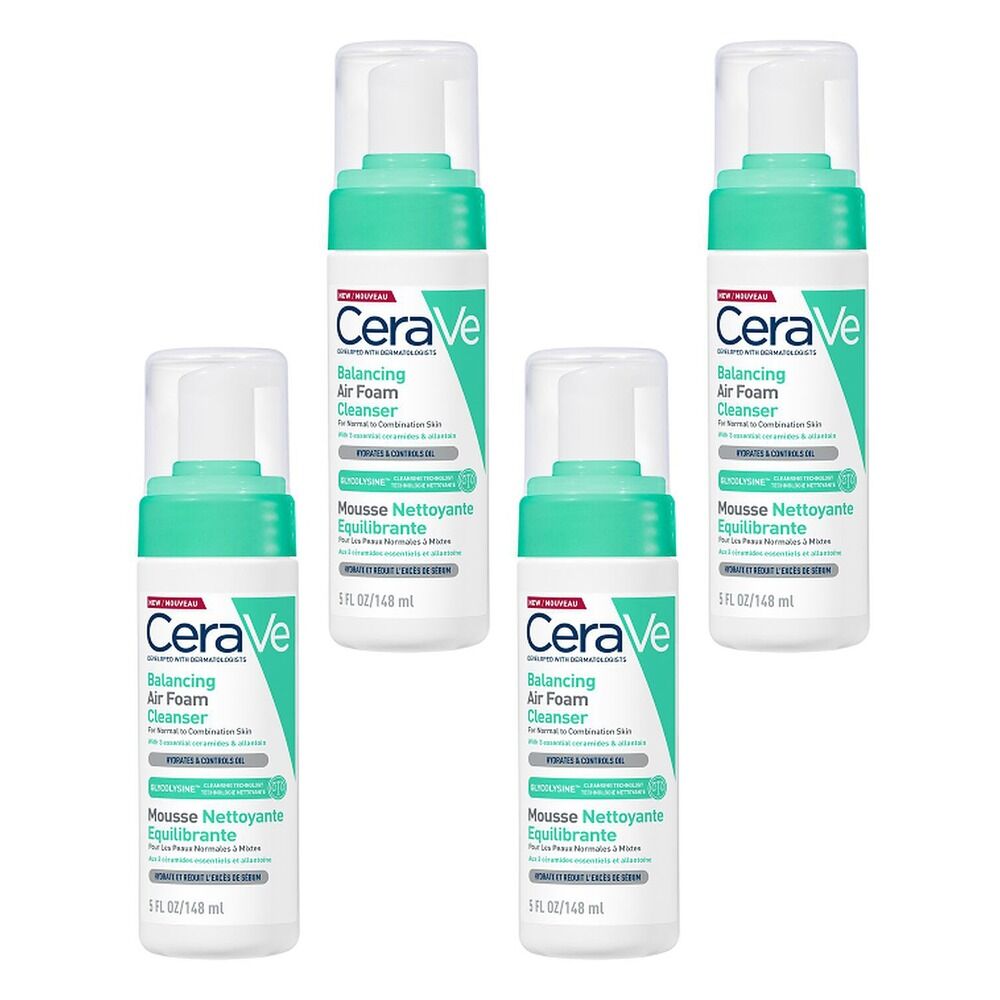 CeraVe Balancing Air Foam Cleanser 148mL Pack of 4