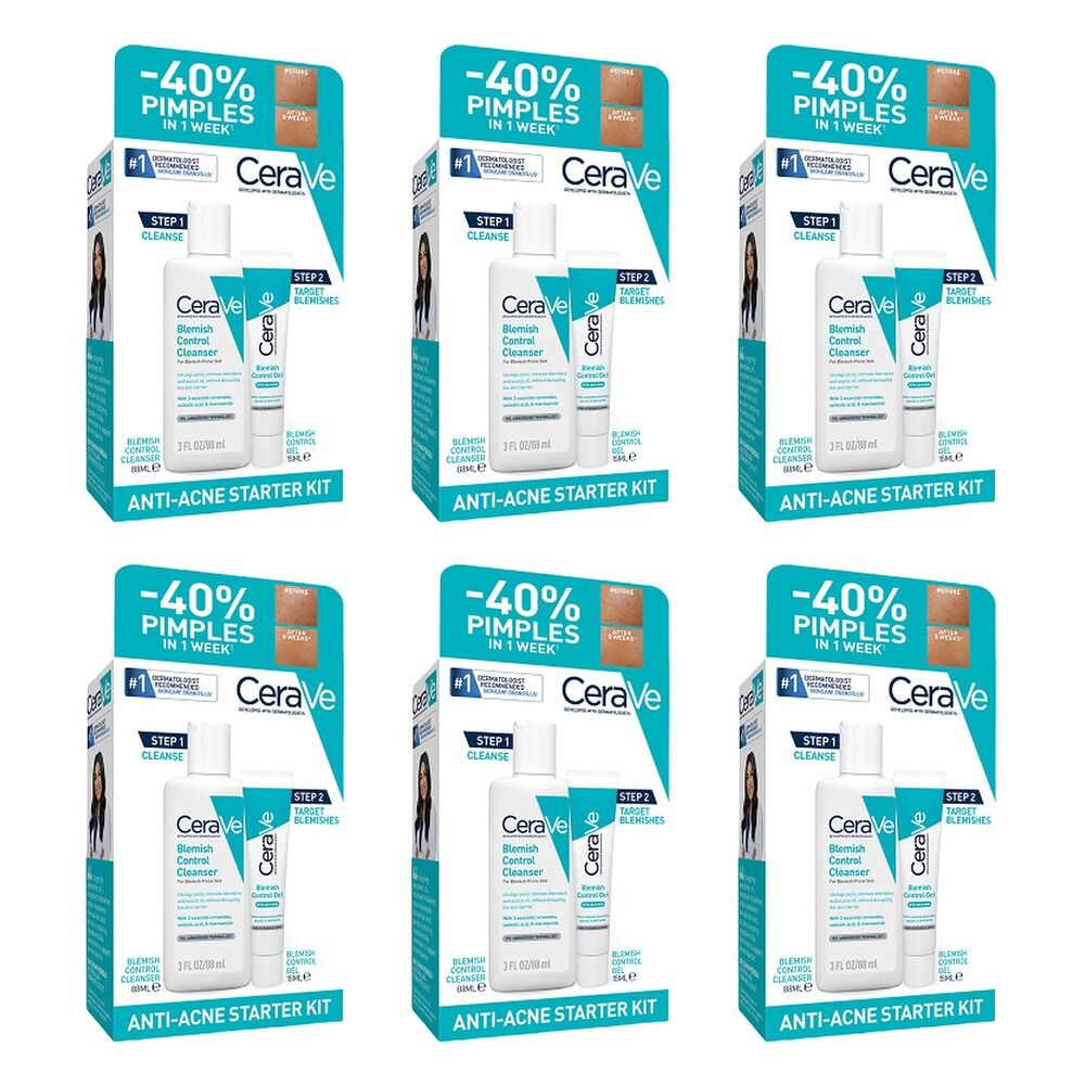 CeraVe Anti-Acne Starter Kit 2 Piece Set Pack of 6