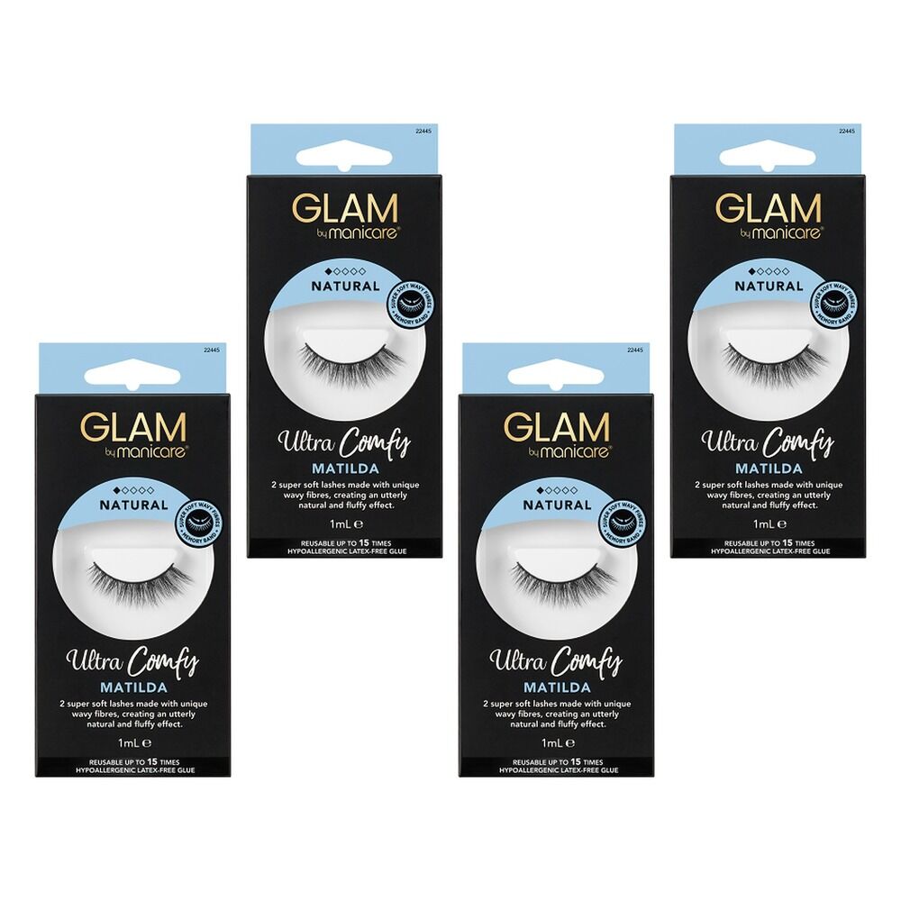 Glam by Manicare Ultra Comfy Lashes Matilda Pack of 4