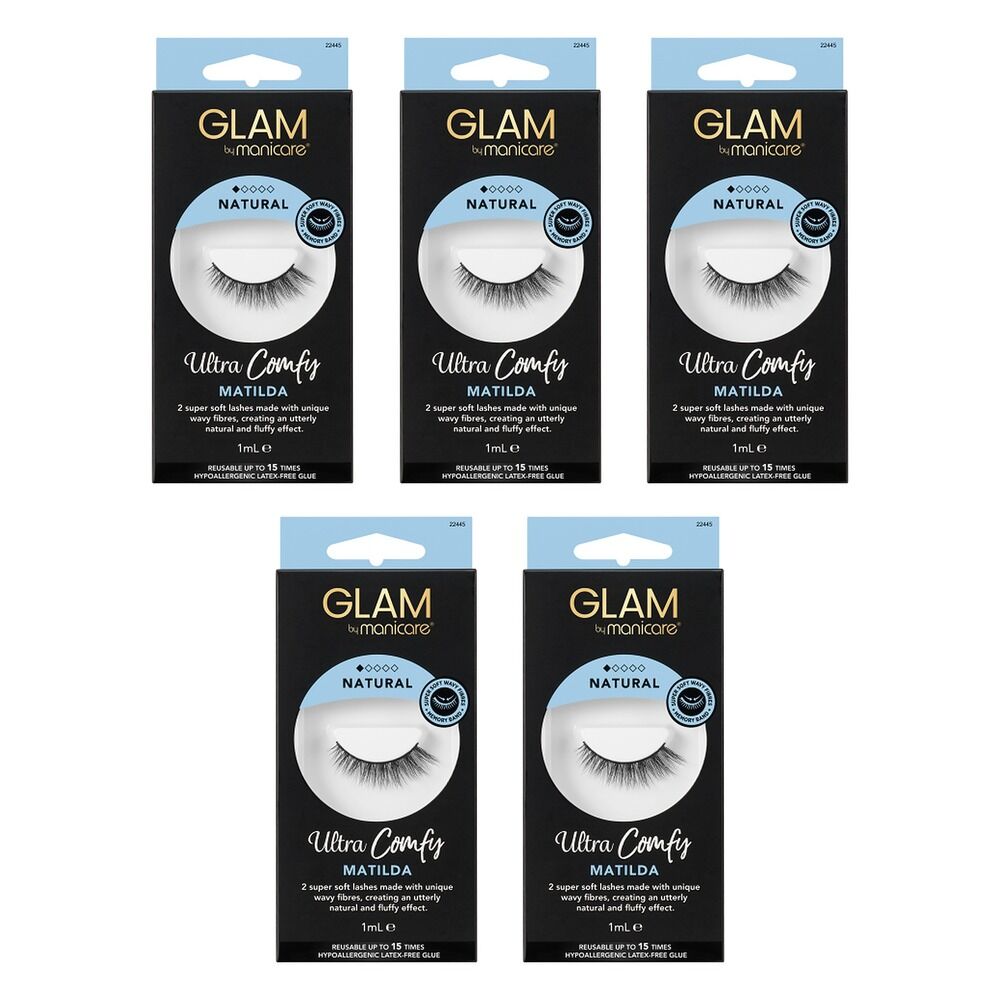 Glam by Manicare Ultra Comfy Lashes Matilda Pack of 5