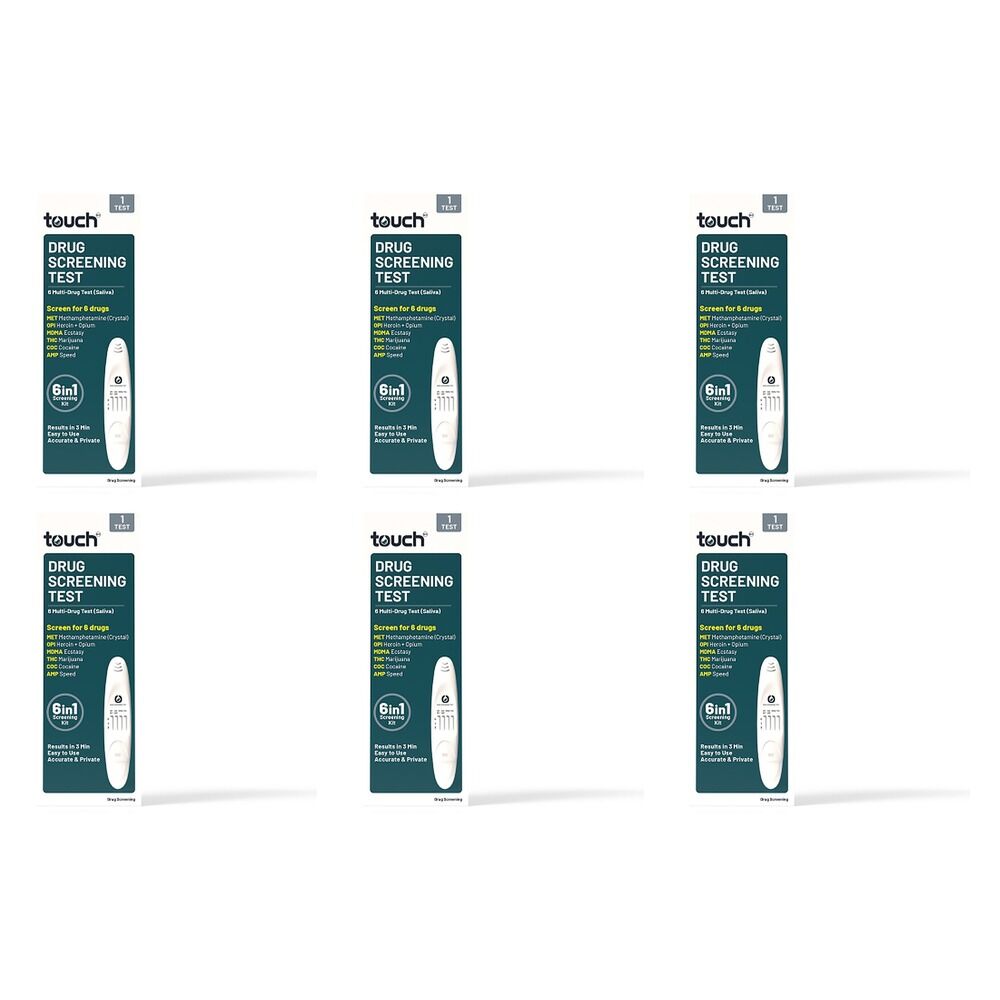 TouchBio 6 Multi-Drug Test (Saliva) Pen Pack of 6