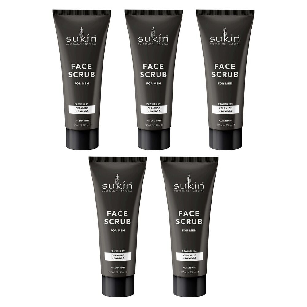 Sukin Men's Face Scrub 125mL Pack of 5