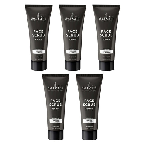 Sukin Men's Face Scrub 125mL Pack of 5