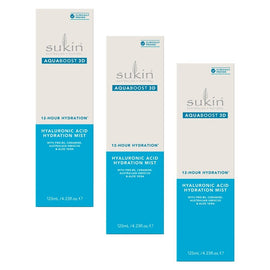 Sukin AquaBoost 3D Hyaluronic Acid Hydration Mist 125mL Pack of 3