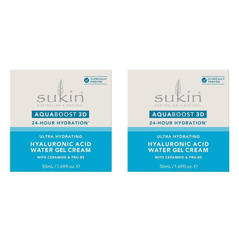 Sukin AquaBoost 3D Hyaluronic Acid Water Gel Cream 50mL Pack of 2