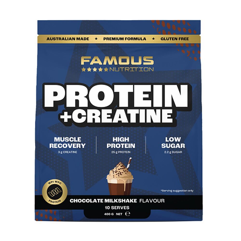 Famous Nutrition Protein and Creatine Chocolate Milkshake 400g