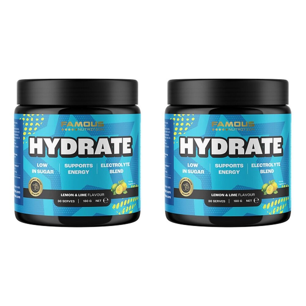 Famous Nutrition Hydration Lemon & Lime 180g Pack of 2