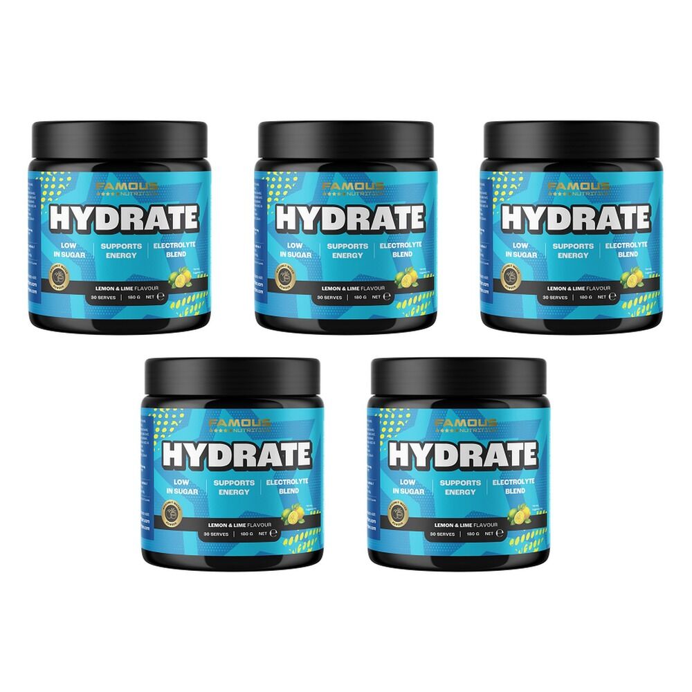 Famous Nutrition Hydration Lemon & Lime 180g Pack of 5