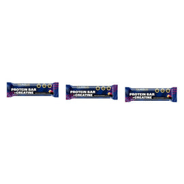 Famous Nutrition Creatine Protein Bar White Chocolate Raspberry 60g Bundle of 3