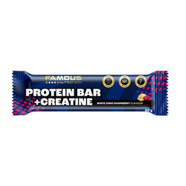 Famous Nutrition Creatine Protein Bar White Chocolate Raspberry 60g x 12
