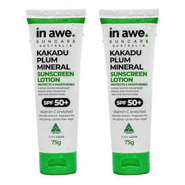In Awe Kakadu Plum Mineral Sunscreen Lotion SPF50+ 75g Pack of 2