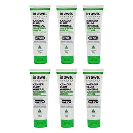 In Awe Kakadu Plum Mineral Sunscreen Lotion SPF50+ 75g Pack of 6