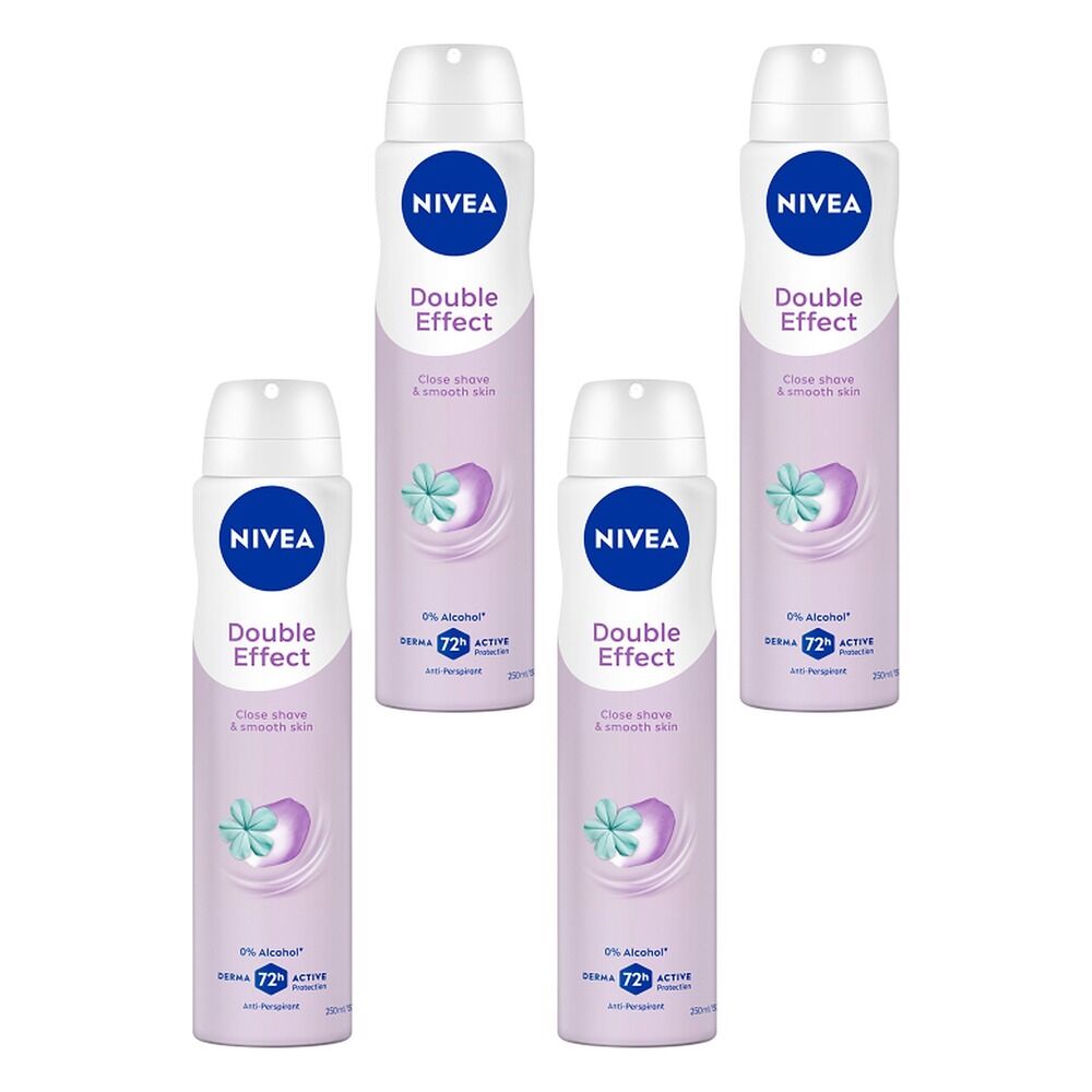 Nivea Double Effect 72H Anti-Perspirant 250mL Pack of 4