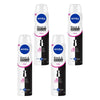 NIVEA Black & White Invisible Clear 72H Anti-Perspirant 250mL Pack of 4