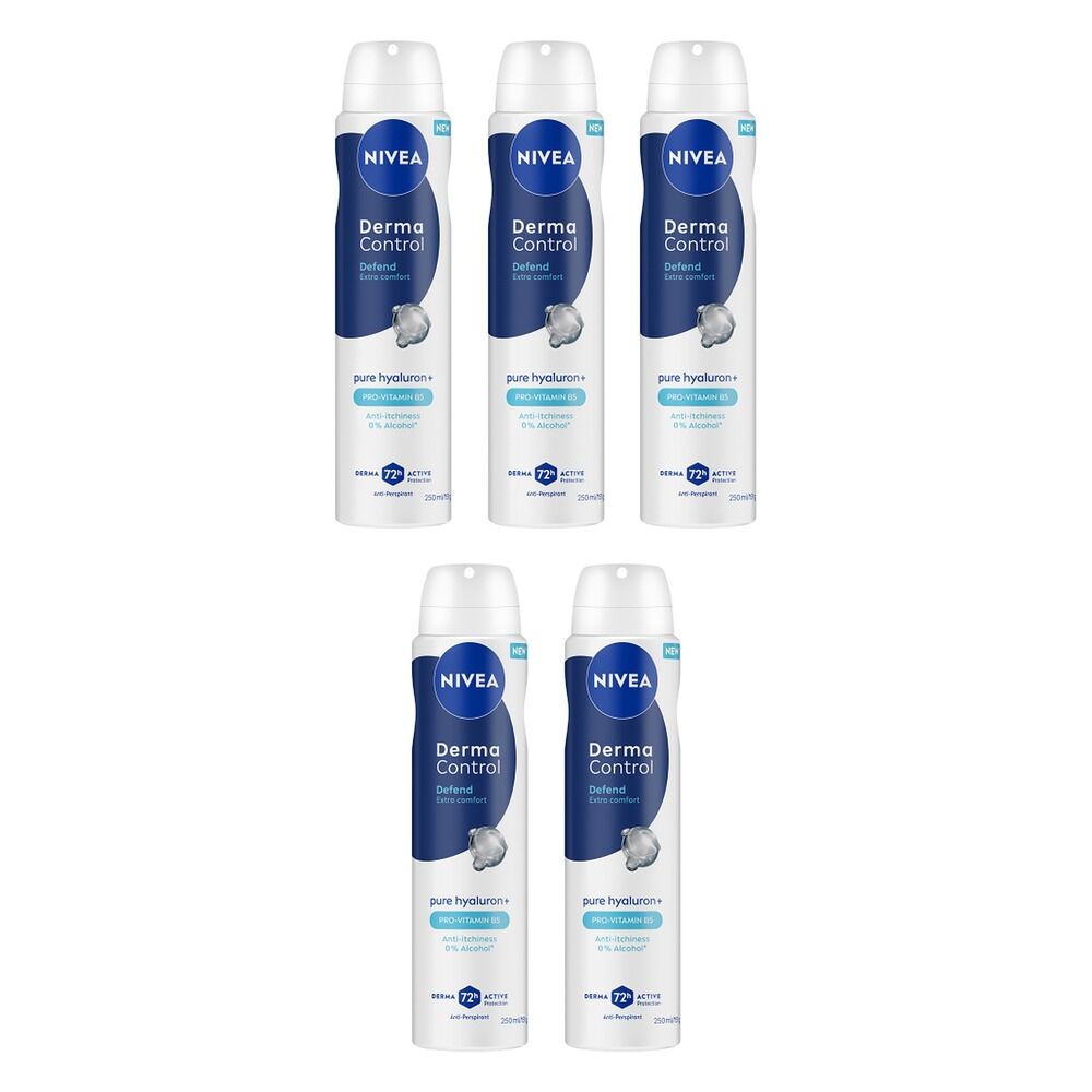 NIVEA Deodorant Derma Control Defend 250mL Pack of 5