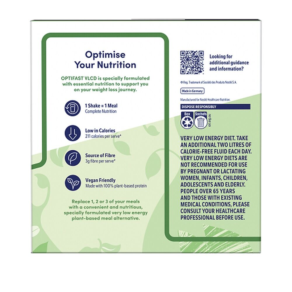 Optifast VLCD Plant-Based Vanilla Flavour Shake 10 x 54g