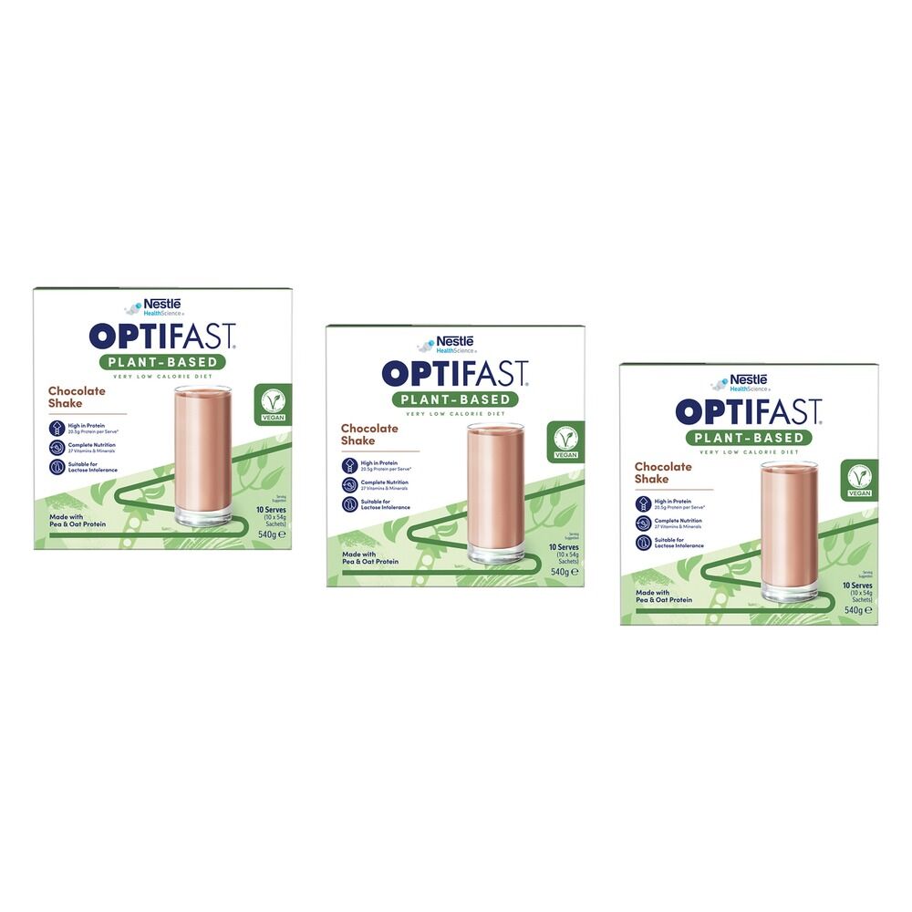 Optifast VLCD Plant-Based Chocolate Shake 10 x 54g Pack of 3