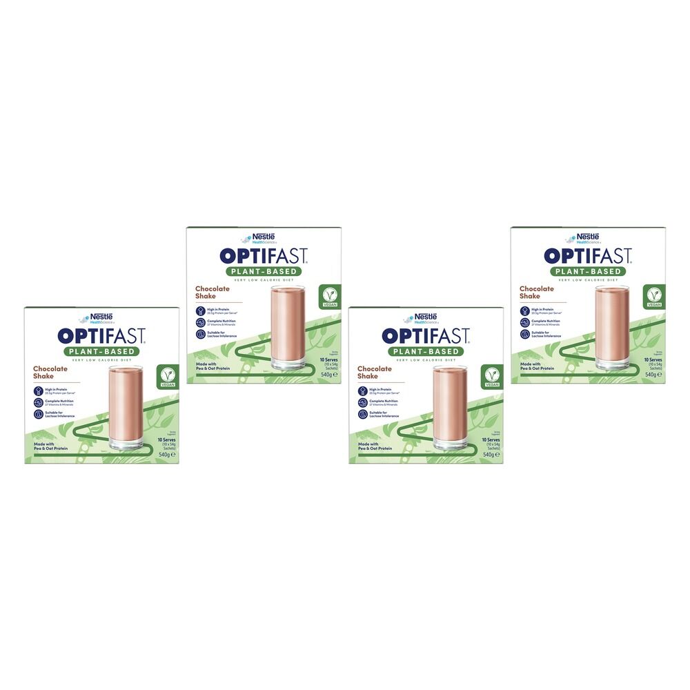 Optifast VLCD Plant-Based Chocolate Shake 10 x 54g Pack of 4