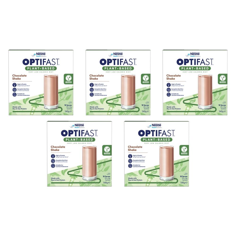 Optifast VLCD Plant-Based Chocolate Shake 10 x 54g Pack of 5