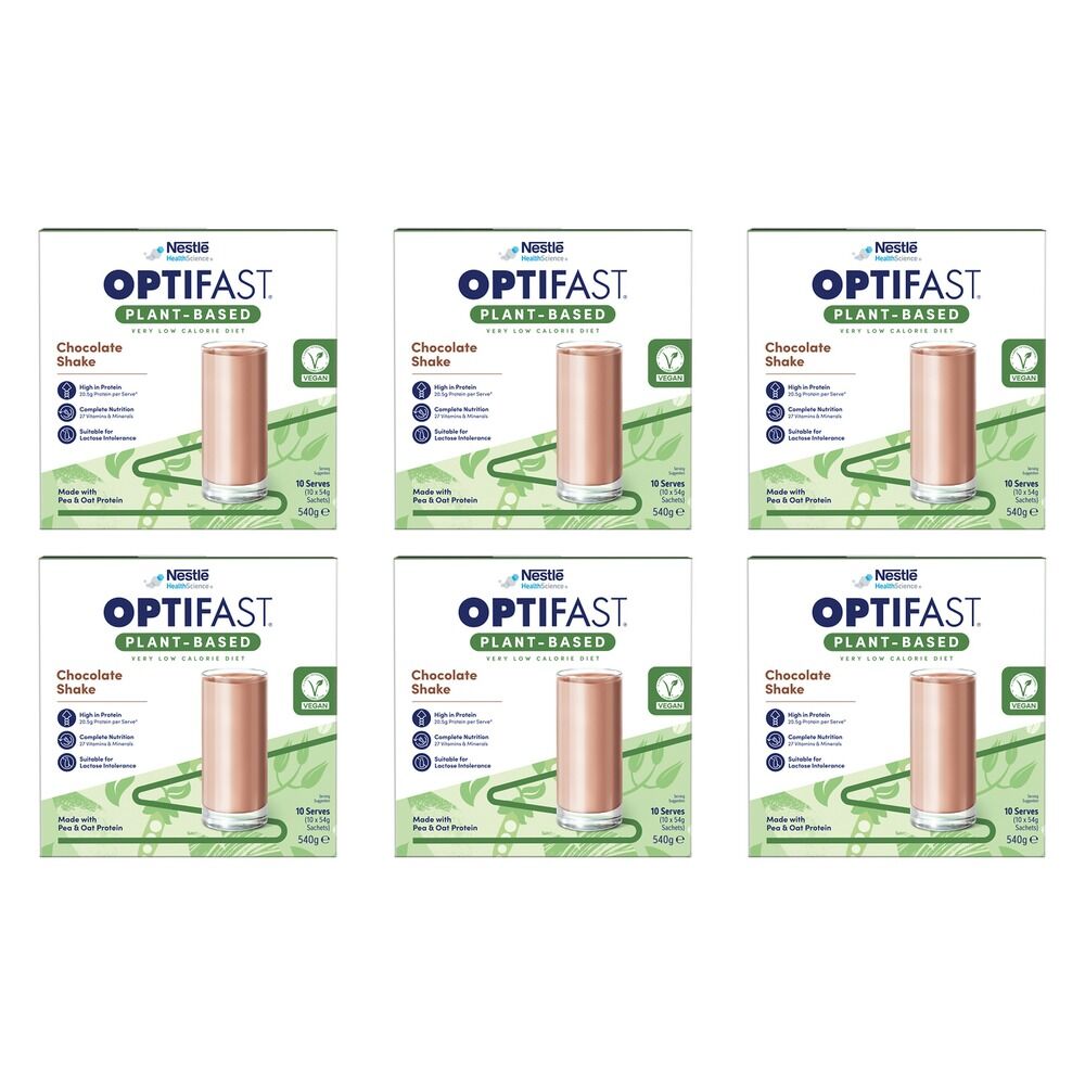 Optifast VLCD Plant-Based Chocolate Shake 10 x 54g Pack of 6