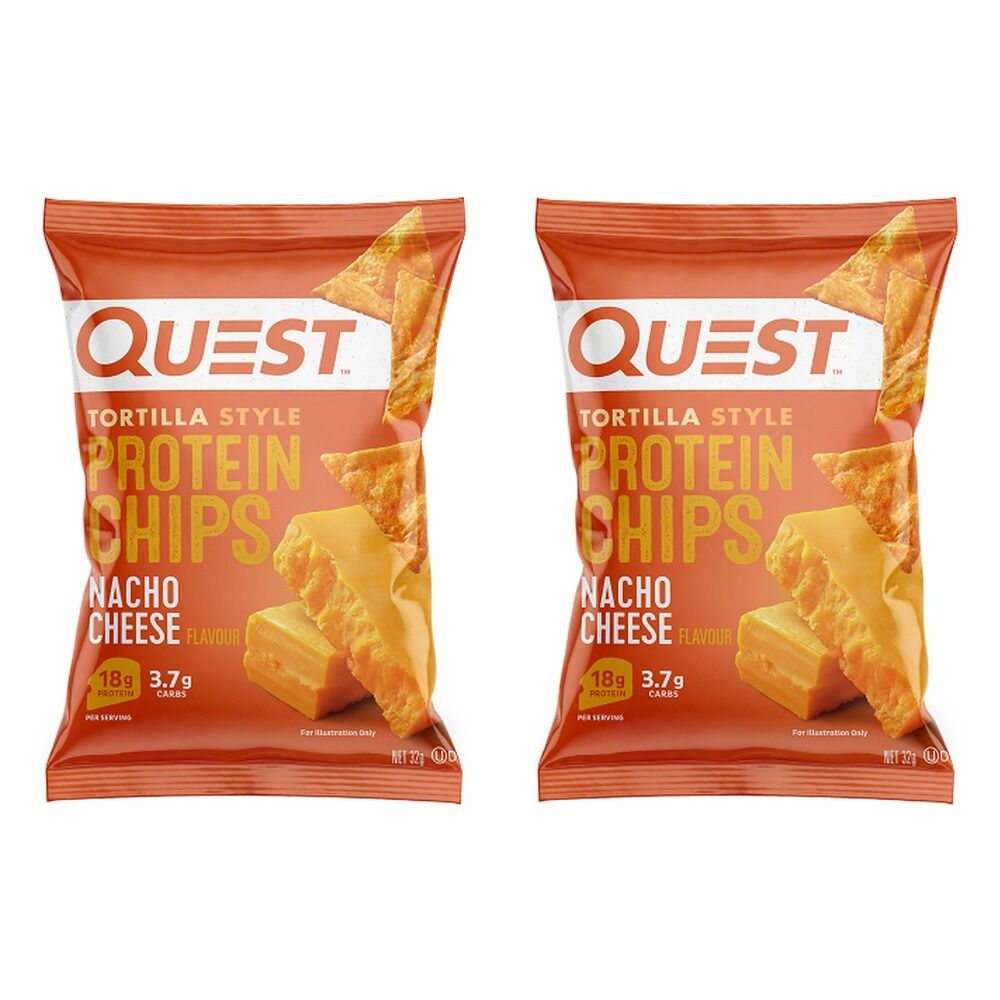 Quest Tortilla Nacho Cheese 32g x 8 Bundle of 2