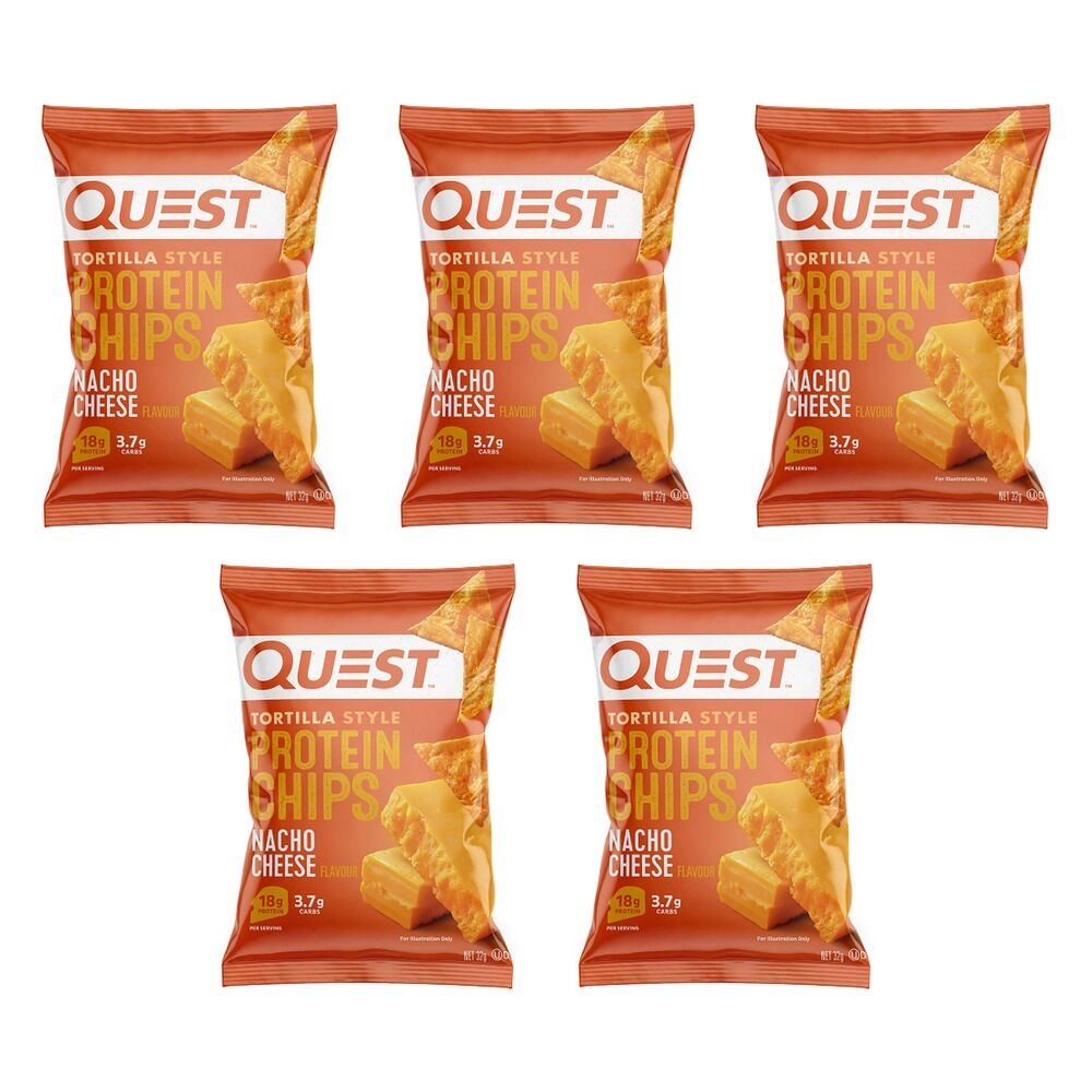 Quest Tortilla Nacho Cheese 32g x 8 Bundle of 5