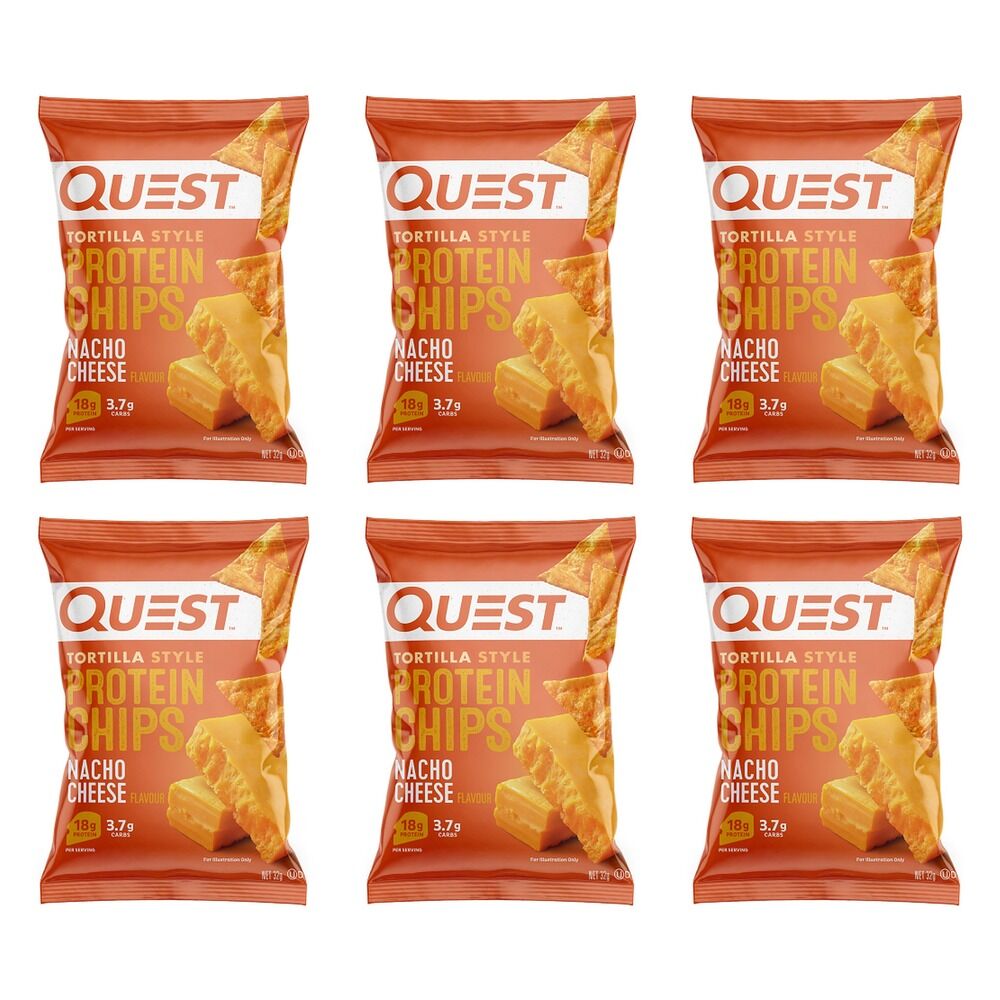 Quest Tortilla Nacho Cheese 32g x 8 Bundle of 6