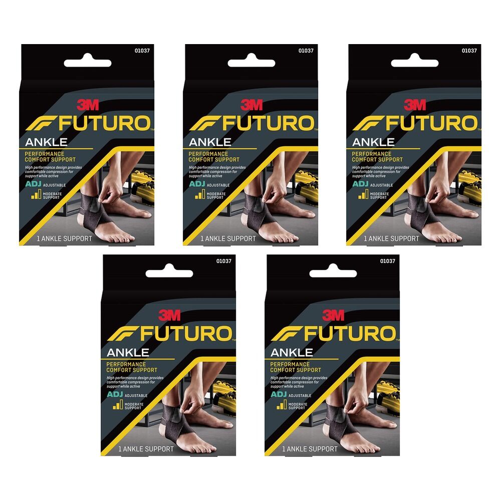 Futuro Performance Comfort Ankle Support Adjustable Pack of 5