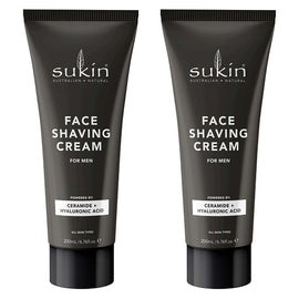 Sukin Men's Shaving Cream 200mL x 6 Bundle of 2