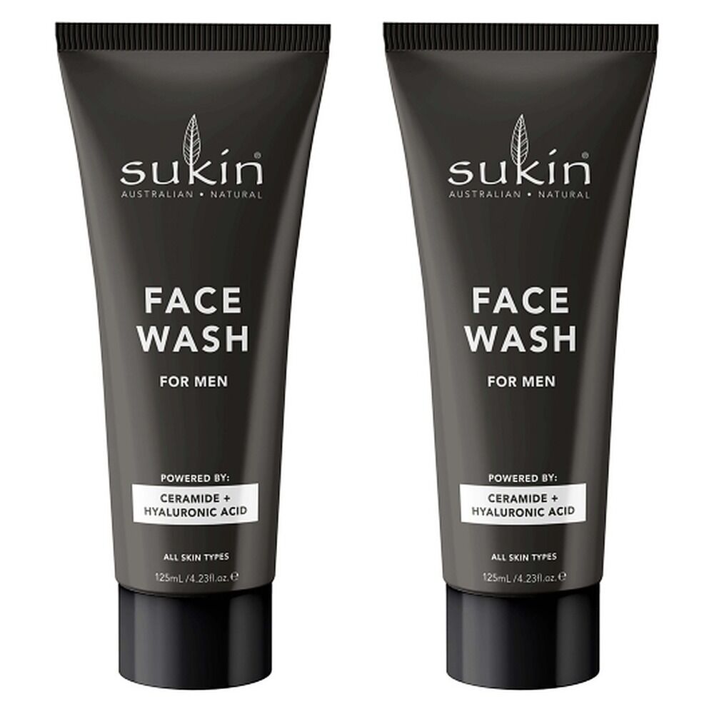 Sukin Men's Face Wash 125mL x 6 Bundle of 2