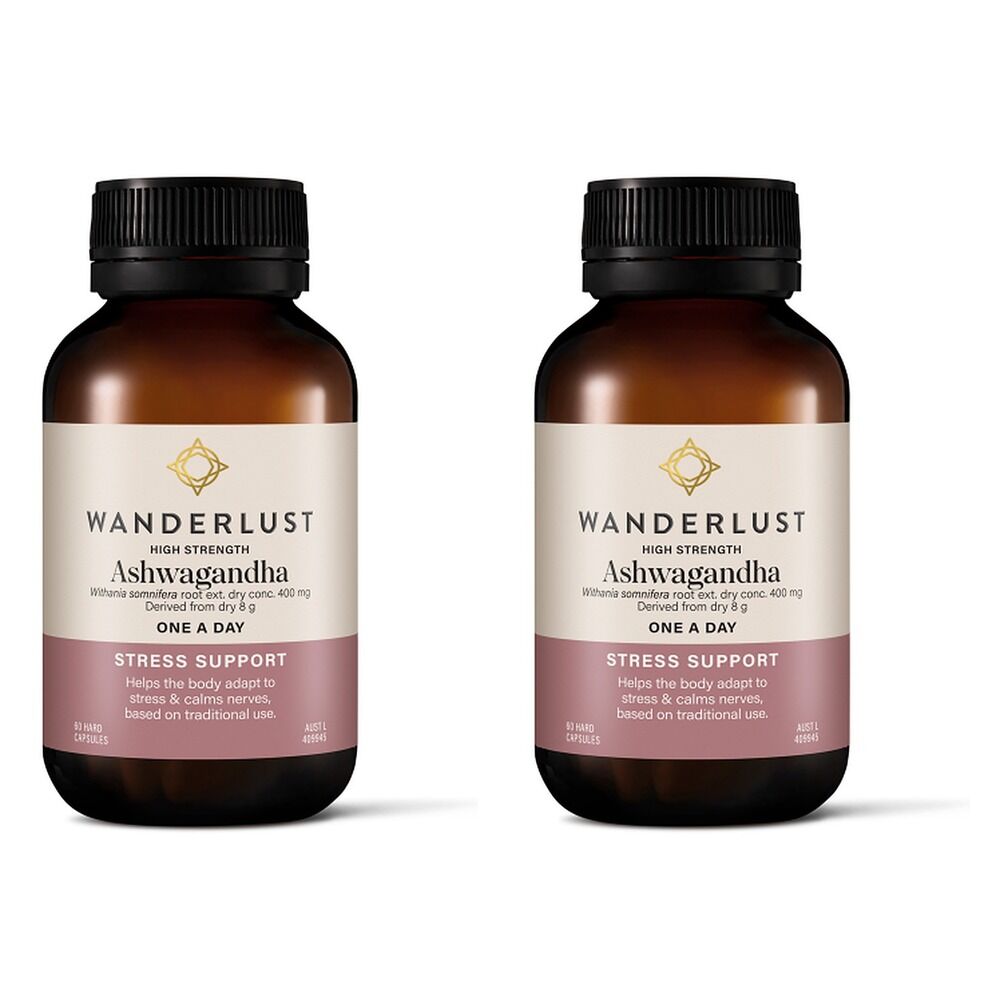 Wanderlust High Strength Ashwagandha 60 Capsules Pack of 2