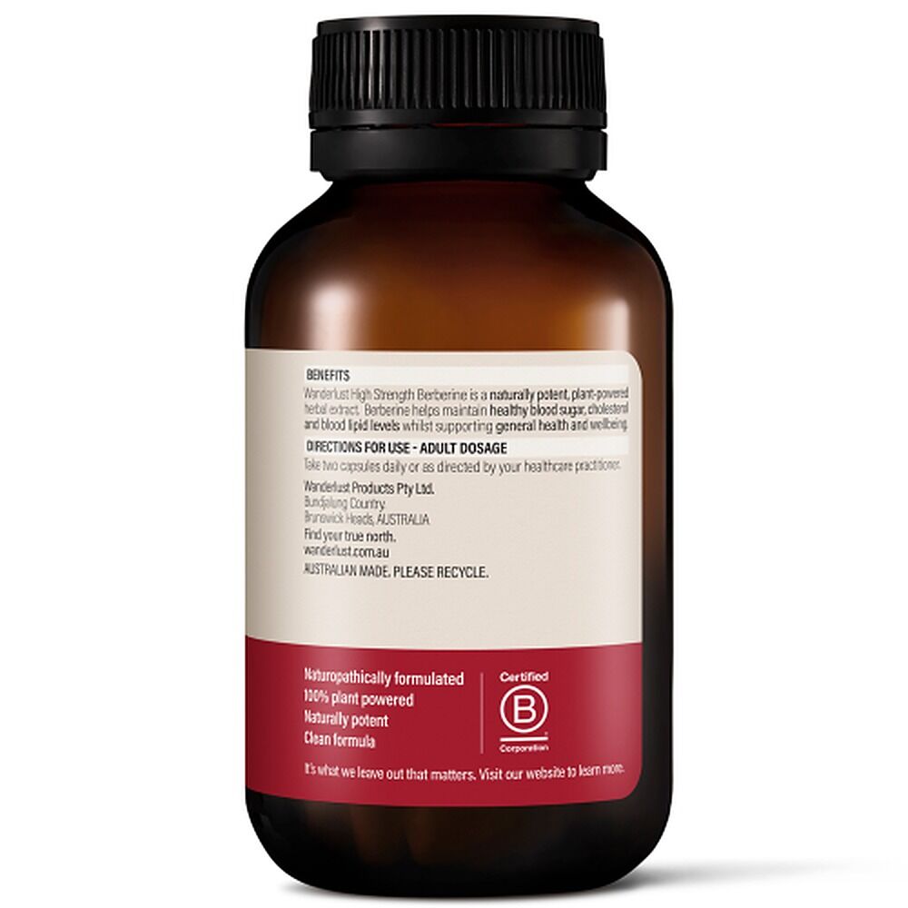 Wanderlust High Strength Berberine 60 Capsules
