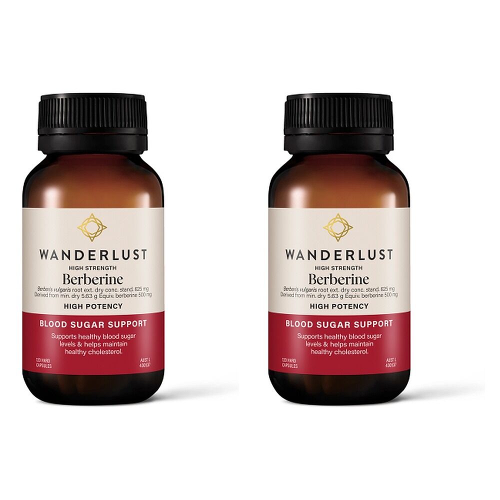 Wanderlust High Strength Berberine 120 Capsules Pack of 2