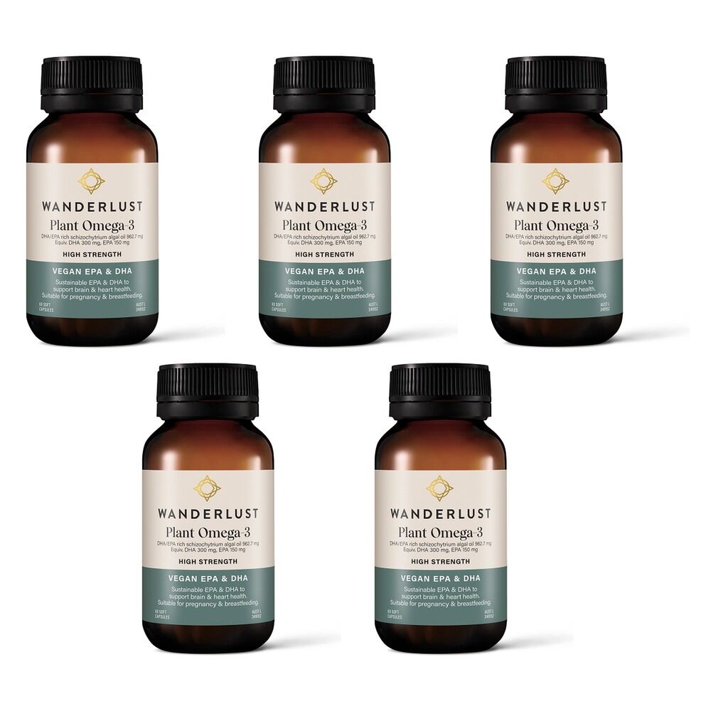 Wanderlust Plant Omega 60 Capsules Pack of 5
