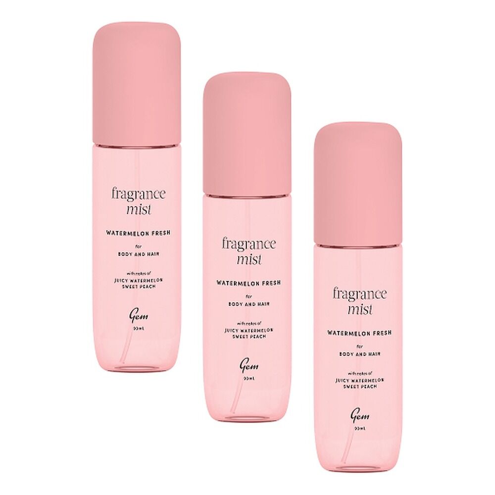 GEM Watermelon Fresh Fragrance Mist 90mL Pack of 3