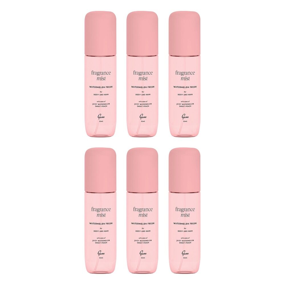 GEM Watermelon Fresh Fragrance Mist 90mL Pack of 6