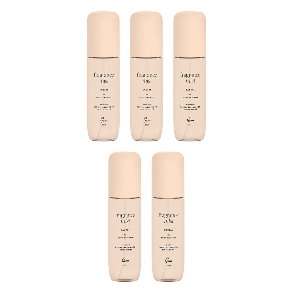 GEM Santal Fragrance Mist 90mL Pack of 5