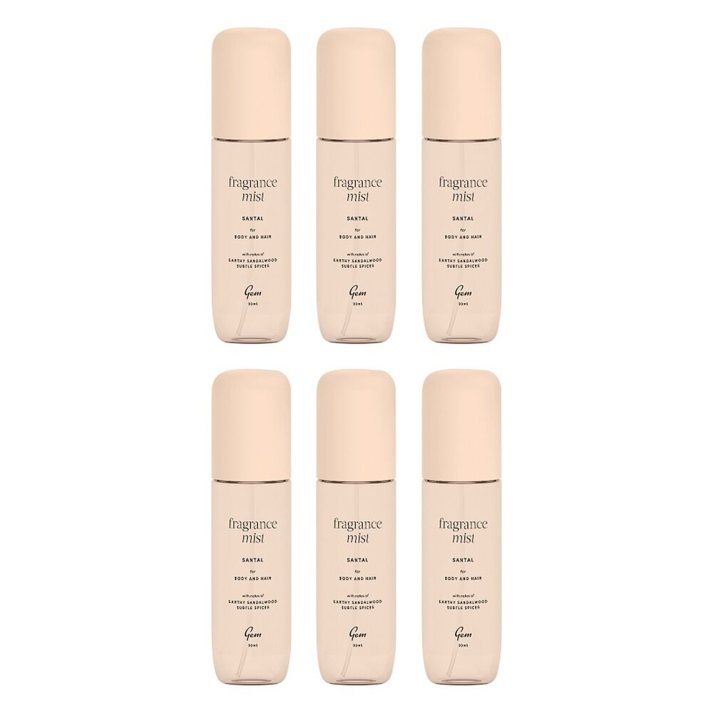 GEM Santal Fragrance Mist 90mL Pack of 6