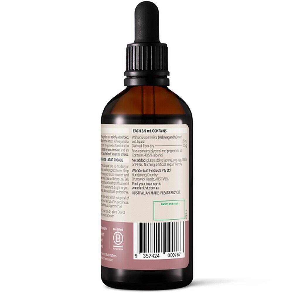 Wanderlust Ashwagandha Liquid Herbal Extract 140mL