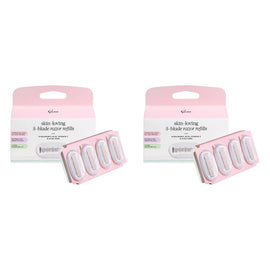 Gem Skin-Loving 5-Blade Razor Refills 4 Pack Bundle of 2