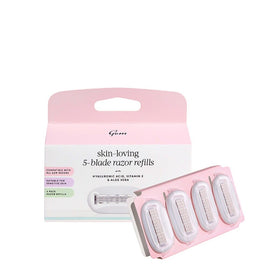 Gem Skin-Loving 5-Blade Razor Refills 4 Pack