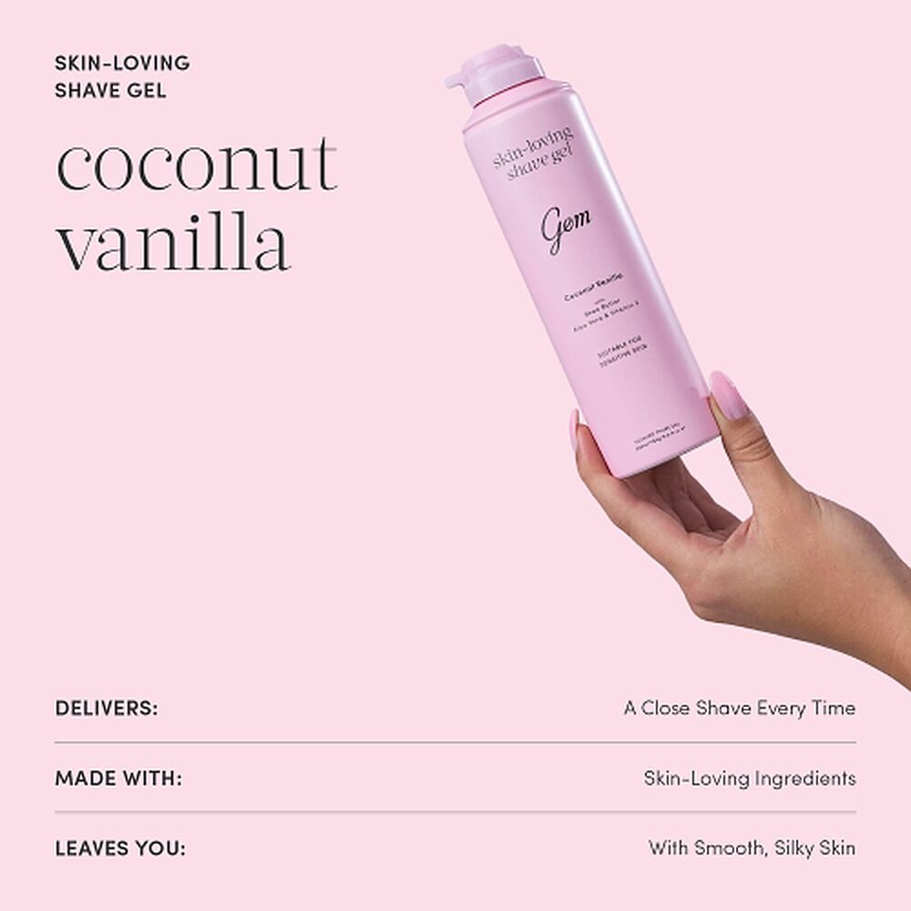 Gem Skin-Loving Shave Gel Coconut Vanilla 195g