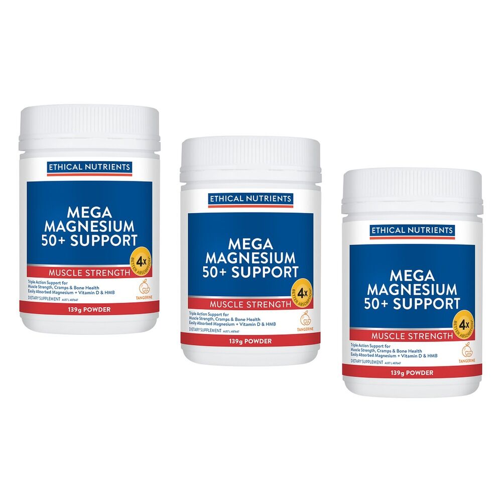 Ethical Nutrients Mega Magnesium 50+ Support 139g Pack of 3