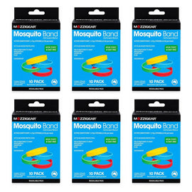 Mozziegear Adults Mosquito Band 10 Pack Bundle of 6