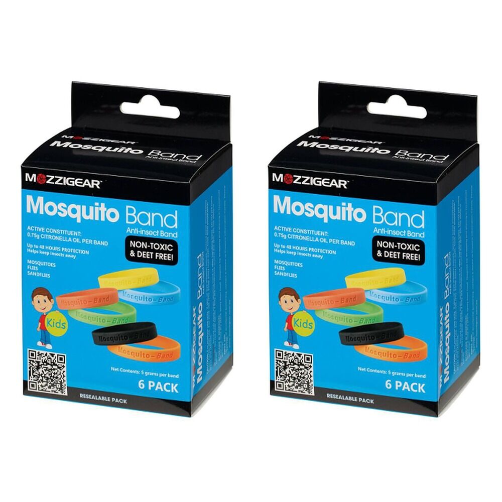 Mozziegear Kids Mosquito Band 6 Pack Bundle of 2