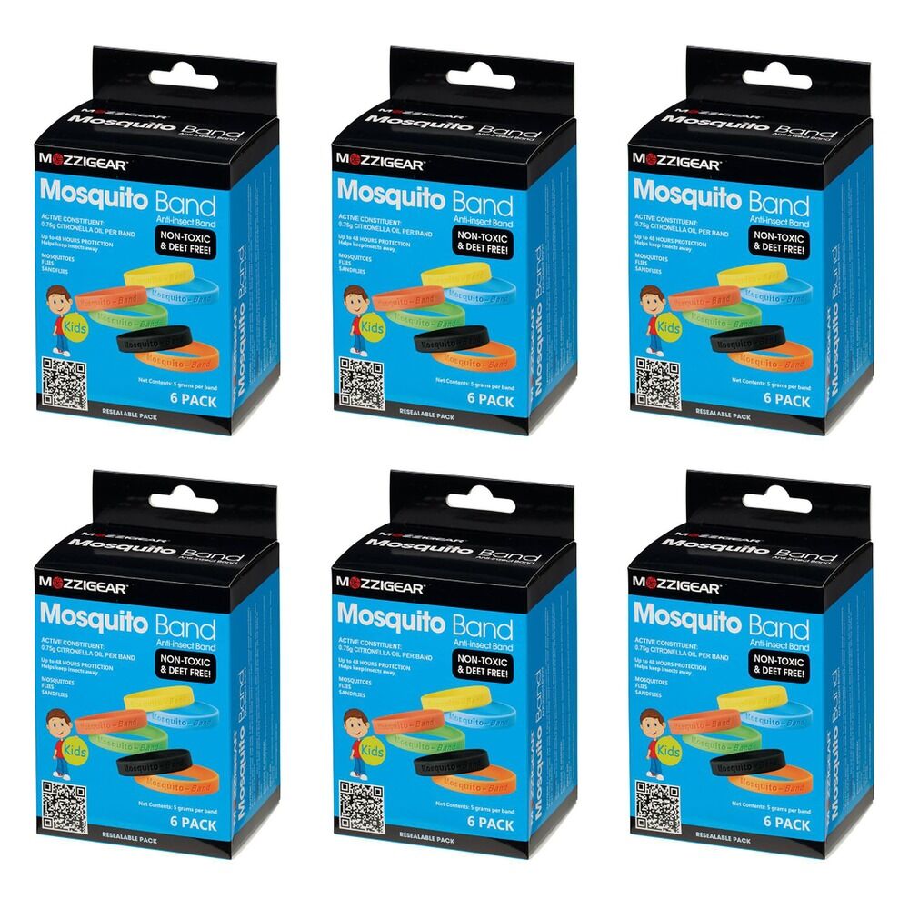 Mozziegear Kids Mosquito Band 6 Pack Bundle of 6