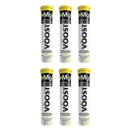 VOOST Magnesium + Muscle Support Lemon Twenty Effervescent Tablets Pack of 6
