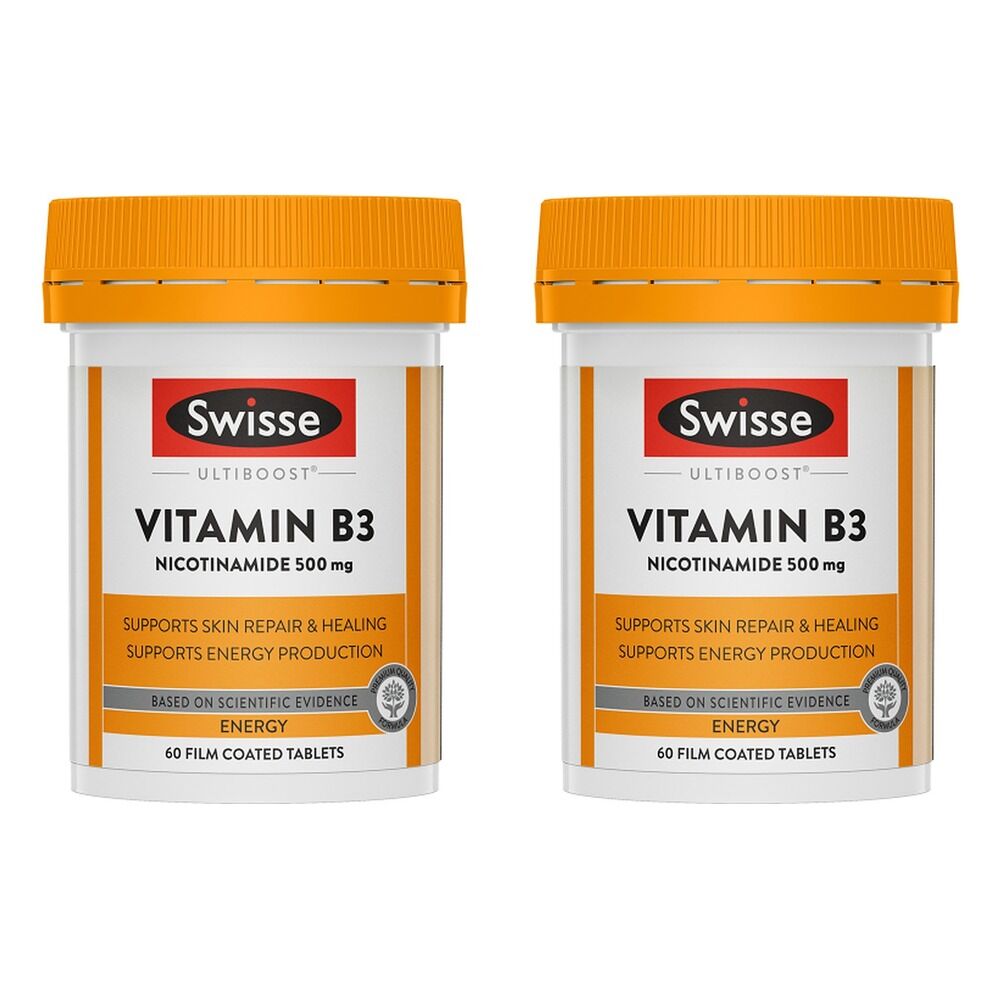 Swisse Ultiboost Vitamin B3 60 Tablets Pack of 2